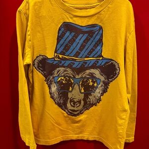 Place Yellow Long Sleeve Tee with Bear Graphic size m 7/8